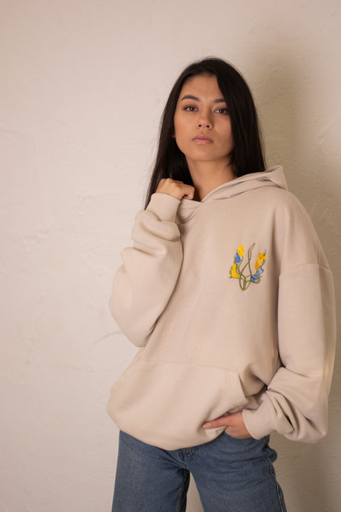 Hoodie Oversize "Blossoming Trident"