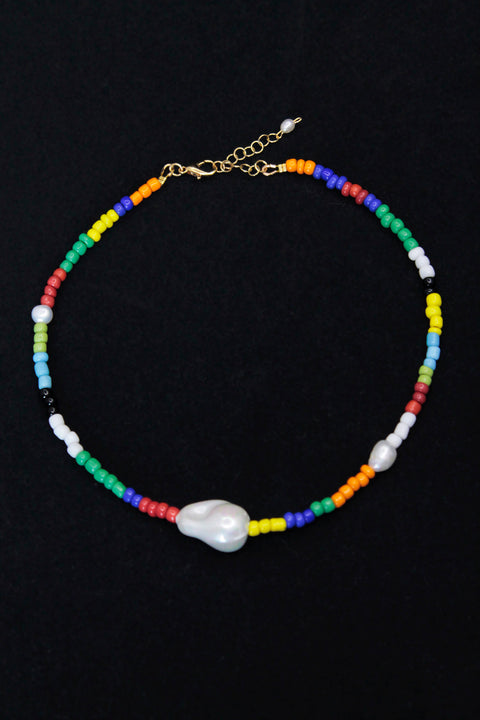 Choker "Colors and pearls"