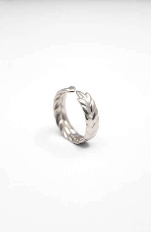 Ring "Golden Wheat" (silver with rhodium)